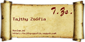 Tajthy Zsófia névjegykártya