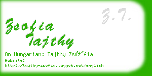 zsofia tajthy business card